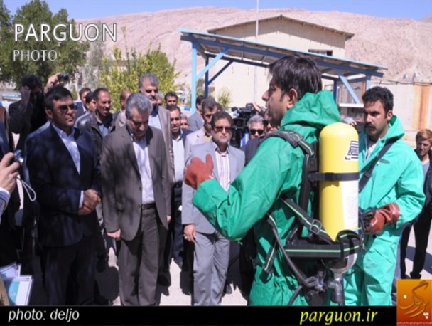 برگزاری مانور مقابله با نشت گاز کلر توسط شرکت آبفا استان فارس در قیروکارزین + تصویر