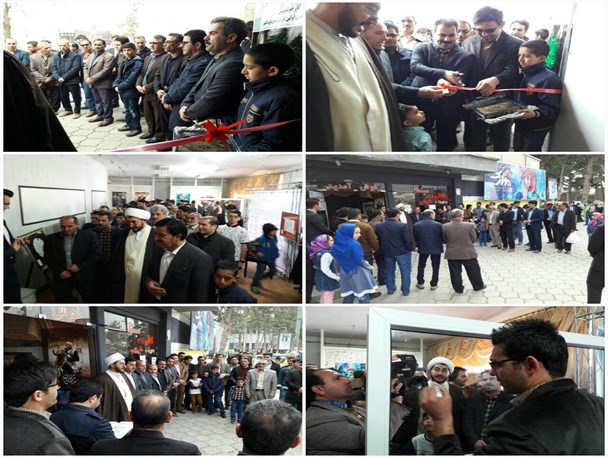 نمایشگاه آثار خوشنویسی «خط آینه‌ای» در پارس‌آباد افتتاح شد