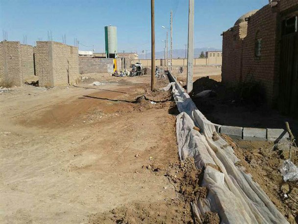 جدول گذاری 1030متر از معابر روستای دوحصاران