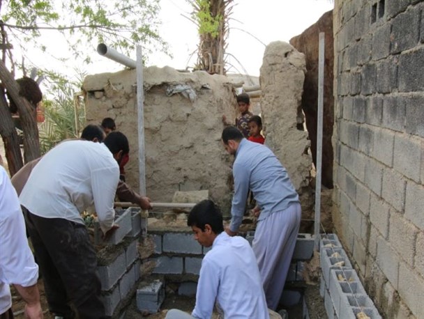 محرومیت‌زدایی غیزانیه به همت طلاب جهادگر