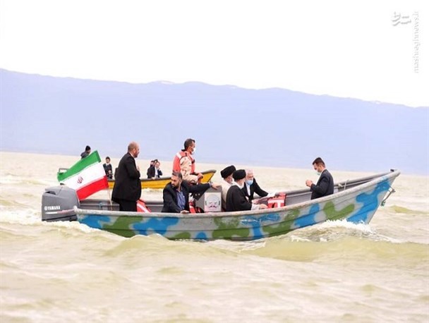 قلاب‌ خالی BBC از سفر دریایی رئیسی به آشوراده گلستان