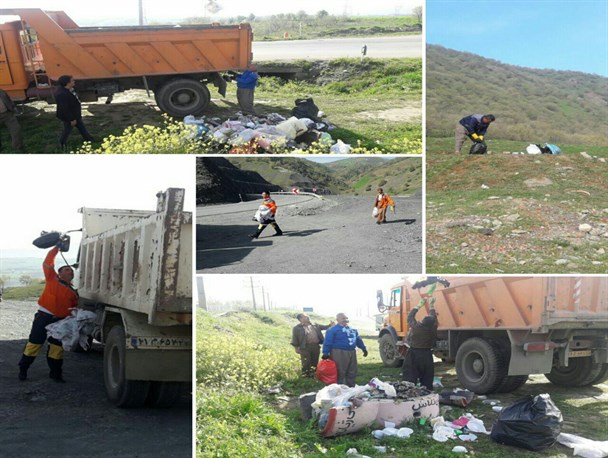 جمع آوری ۳۰ تن زباله از مناطق جنگلی حاشیه دریاچه سد سردشت