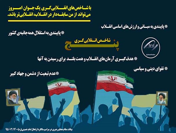 پوستر"پنج شاخص انقلابی گری"