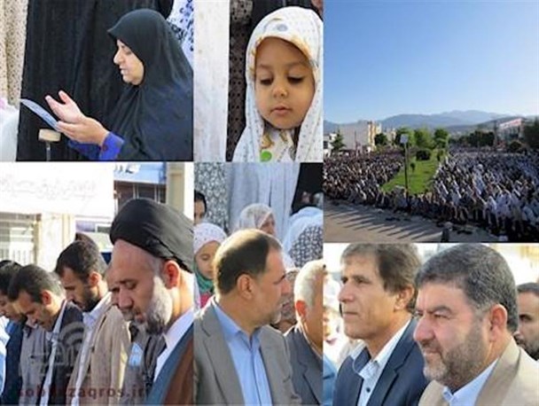 تصاویری از اقامه نماز عید سعید فطر در بلوار عدل شهر یاسوج