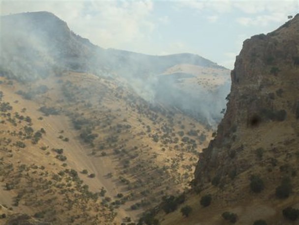 گوشه هایی از حریق در (کوه شه شول)روستای نوئل شهرستان جوانرود از نگاه تصاویر
