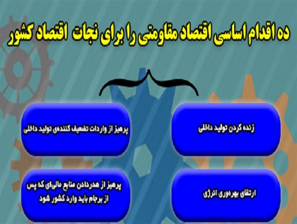 10 اقدام اساسی اقتصاد مقاومتی برای نجات اقتصاد کشور
