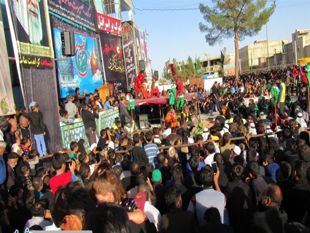 کاروان بازگشت اسرای حسینی و مراسم هفتم امام حسین(ع) در بُرخوار/ تصاویر