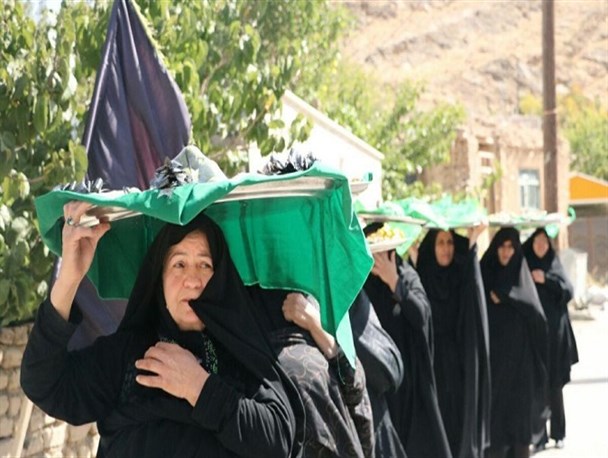 آیین سنتی ششم امام حسین (ع) در برزک کاشان+  تصاویر