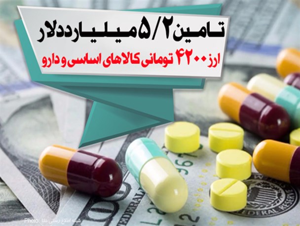 فتونیوز/تامین ۵.۲ میلیارد دلار ارز ۴۲۰۰ تومانی کالاهای اساسی و دارو