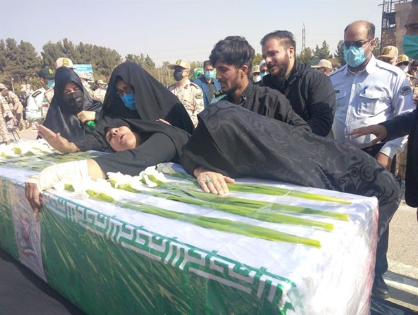 مراسم تشییع ۴ شهید مرزبان در مشهد