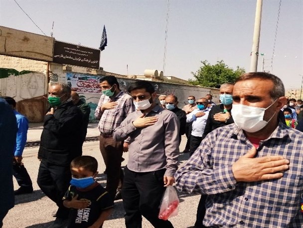 برپایی مراسم عزاداری و سوگواری شهادت ثامن الحجج(ع) در لنده+تصاویر