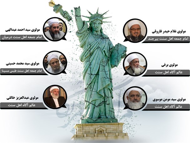 اینفوگرافی/ صحبت های علمای اهل سنت خراسان جنوبی در خصوص استکبار