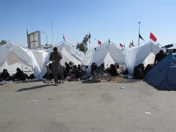 اسکان زائرین پاکستانی در 170 دستگاه چادر هلال احمر در مرز میرجاوه