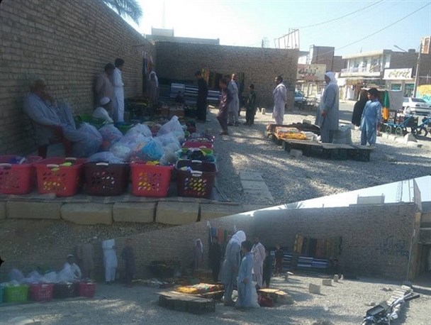 دستفروشان معابر بیمارستان رازی سراوان ساماندهی شدند/ اختلالات اقتصادی؛ عامل روی آوردن شهروندان به مشاغل کاذب