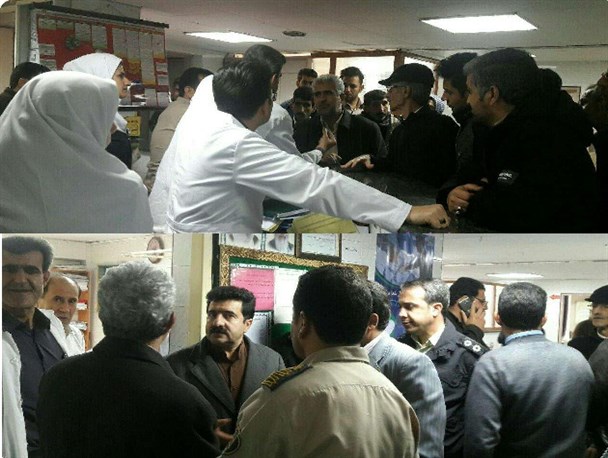 کتک زدن پزشک اورژانس بیمارستان علیمرادیان نهاوند+ عکس