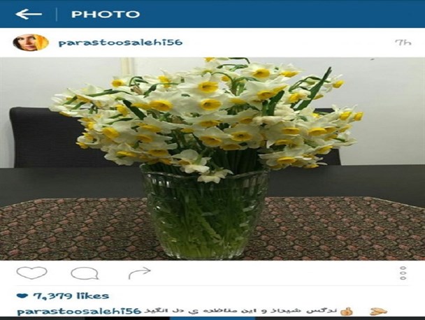 چالش اینستاگرامی خانم بازیگر با کاربران بهبهانی بر سر گل نرگس + عکس