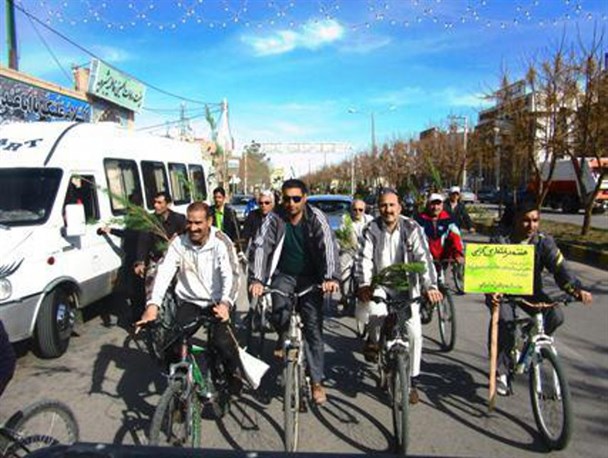 همایش دوچرخه سواری پیشکسوتان بشرویه در قاب تصویر