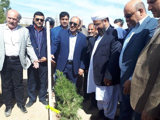 گزارش تصویری/مراسم محوری درختکاری در زاهدان برگزار شد