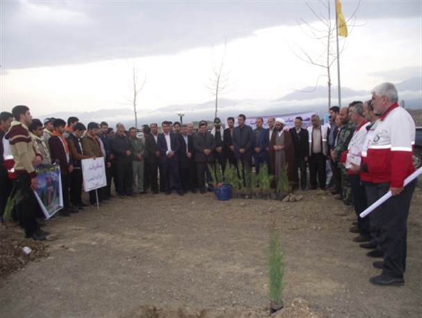 برگزاری مراسم روز درختکاری و کاشت ۱۳۷ اصله نهال درخت به یاد ۱۳۷ شهید طارم