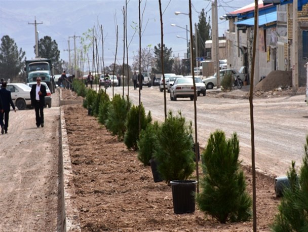 کاشت ۲۰۰ اصله نهال همزمان با روز درختکاری در محلات+تصاویر