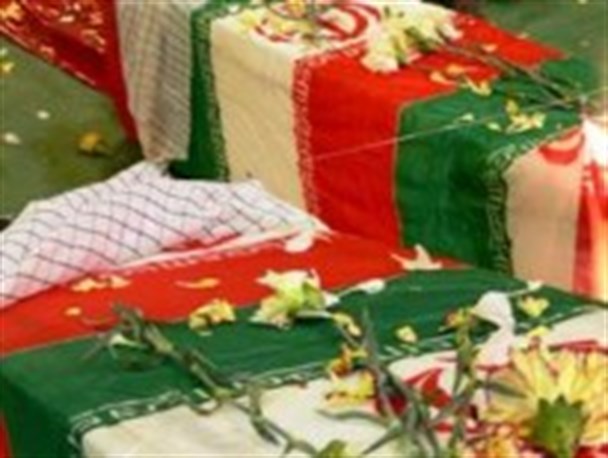 تشییع پیکر دو شهیدگمنام در نیشابور