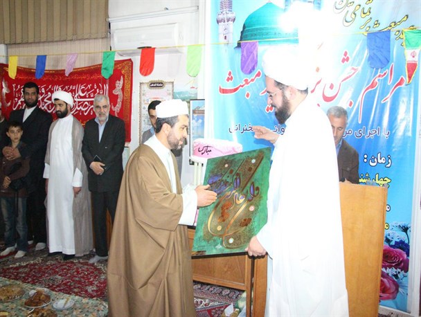 برگزاری جشن مبعث در مسجد امام شافعی خلیف آباداسالم / تصاویر