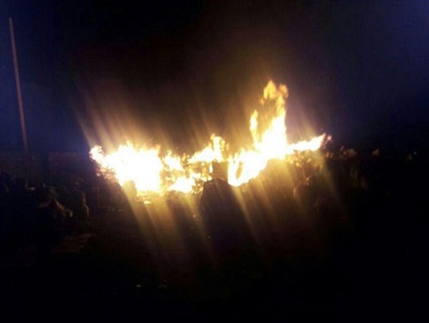 آتش سوزی، انبار ضایعات کارتن در بوکان را خاکستر کرد