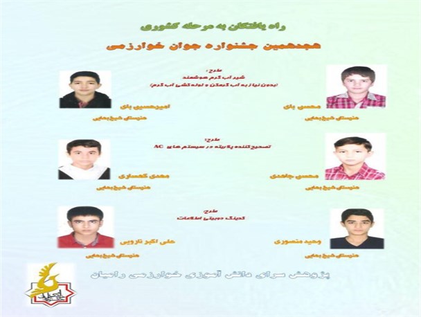 چهار طرح دانش آموزان رامیانی به مرحله کشوری جشنواره خوارزمی راه یافت+ عکس