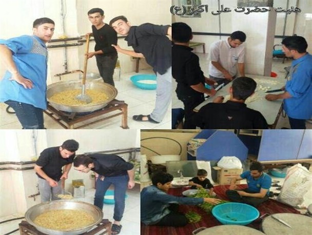 برپایی سفره احسان و نذری در مساجد شهر گیوی