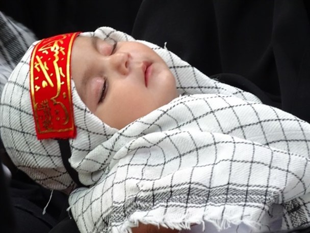 عزای مادران و شیر خوارگان دنا در غم شش ماهه کربلا+گزارش تصویری
