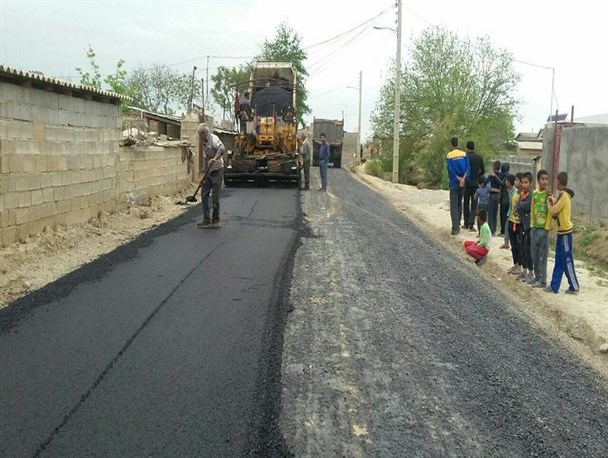 آسفالت ۳۵ هزار متر مربع از معابر روستایی در بانه