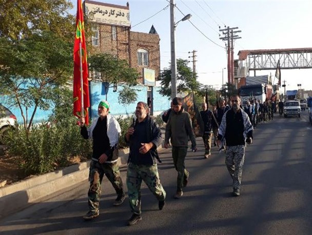 ساوه میزبان اولین کاروان پیاده زائران حسینی شد/ ۹۲۰ کیلومتر تا کربلا؛ بسم الله