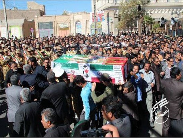 تصاویر/ تشییع پیکر دو شهید حادثه تروریستی زابل در زاهدان