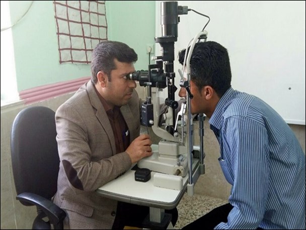 معاینه و تجویز خدمات رایگان چشم پزشکی در تنگستان+ تصاویر