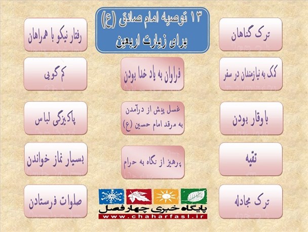 ۱۳ توصیه امام صادق (ع) برای اربعین حسینی
