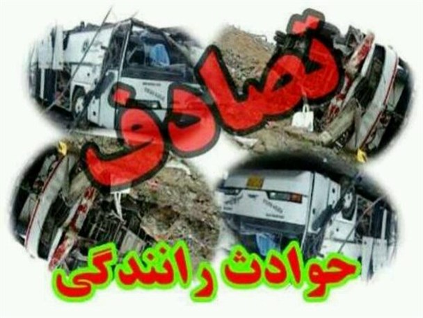 برخورد وانت نیسان با کامیون در زنجان/ راننده وانت نیسان در آتش سوخت