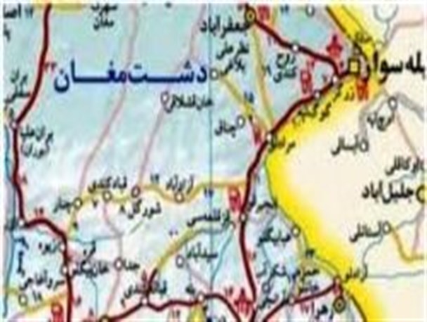 سر درب ادارات شهرستان گرمی به نام «مغان» تغییر داده شد!