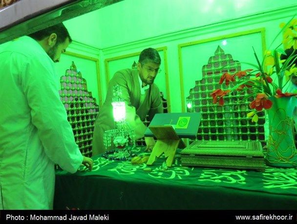 ضریح مطهر امامزاده سید داود خوروبیابانک عطر افشانی شد