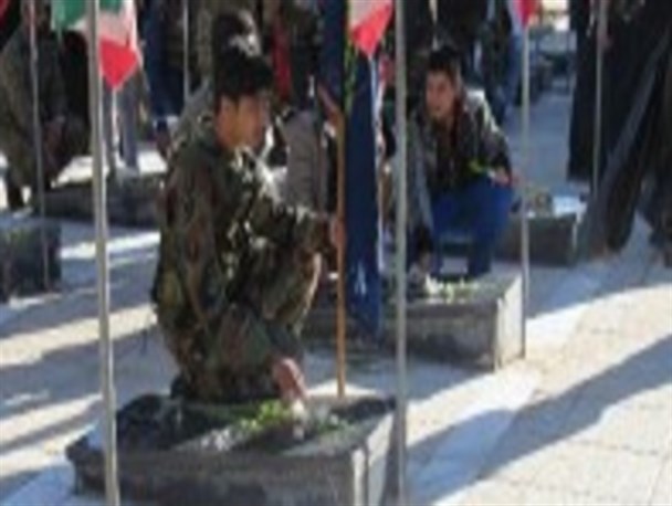 مراسم بیعت با شهیدان در گلپایگان/ تصاویر