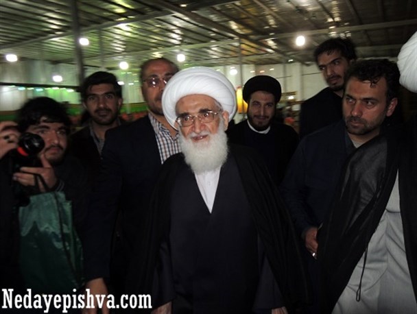 حضور آیت الله نوری همدانی در پیشوا