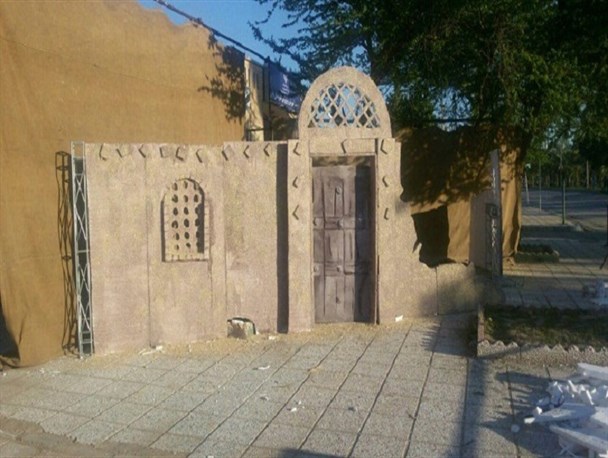 ساخت نمادین خانه حضرت فاطمه(س) در باوی + تصاویر