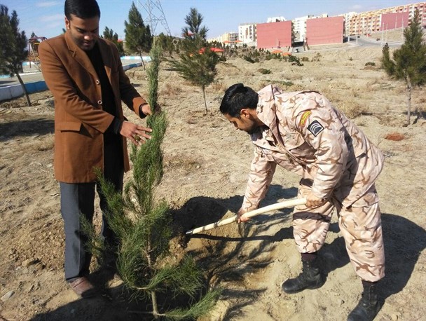 ۱۱۰  اصله نهال در ماهدشت کرج غرس شد+تصاویر
