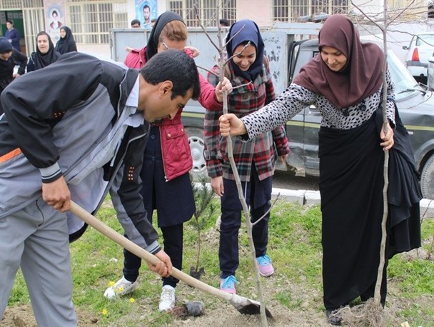 مراسم متمرکز روز درختکاری در موسسه آموزش عالی کمیل کردکوی+تصاویر