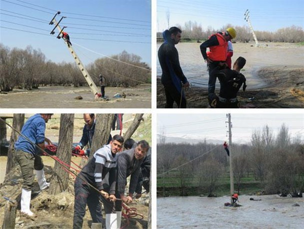 خدمت رسانی بی منت  به دنبال سیلابی شدن یک منطقه/اینجا برای خدمت به مردم با جانشان هم بازی می کنند/تصاویر