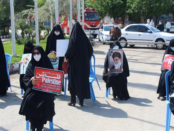 برگزاری مراسم روز قدس در بجنورد و اهتزاز پرچم فلسطین در شهر