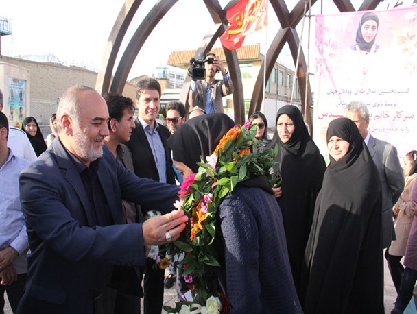 استقبال از قهرمان وودبال جهان در سمنان +تصاویر