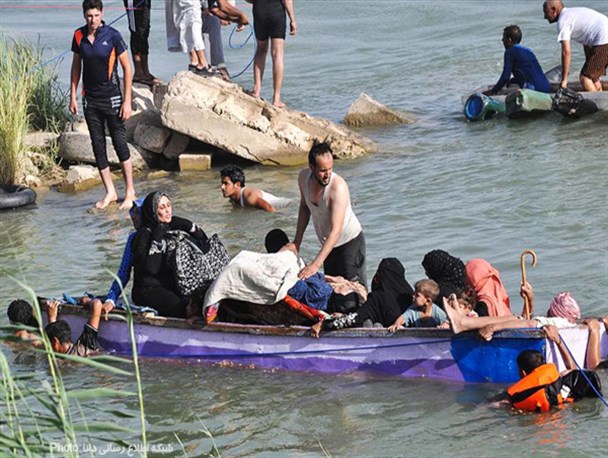 فرار خانواده های عراقی از فلوجه‎