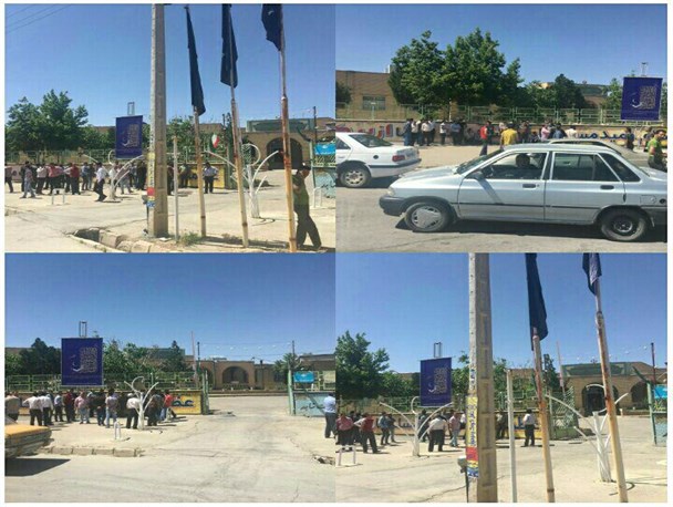 کارگران شرکت نهال گل بروجن مقابل فرمانداری تجمع کردند/6 ماه است حقوق نگرفته ایم+تصویر