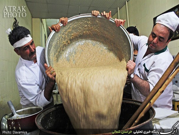 تصاویر/حلیم‌پزی‌در‌خراسان‌شمالی