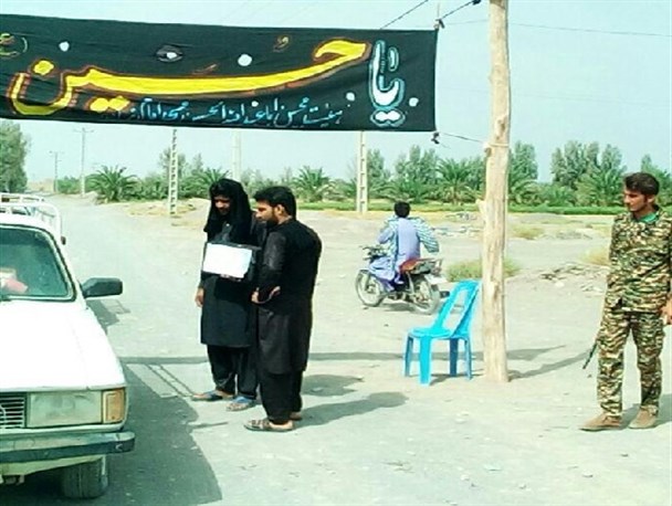 برپایی ایستگاه صلواتی در چاه کیچی شهرستان دلگان+ تصاویر